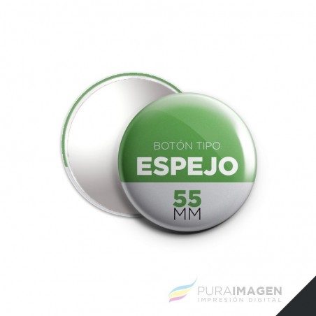 Espejo 55 mm - Tipo Botón/Pin (20 unid.)