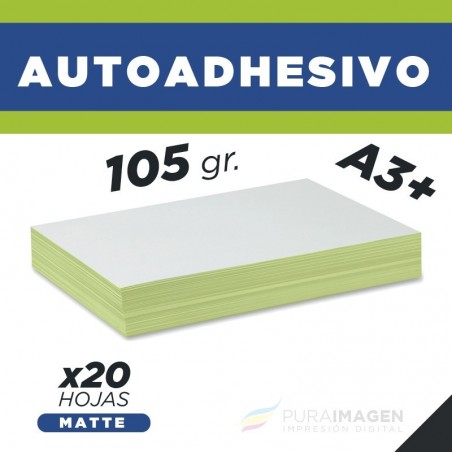 Papel Foto Autoadhesivo - 105 gr. Matte A3+ (x20) Papel Foto Autoadhesivo - 105 gr. Matte A3+ (x20)