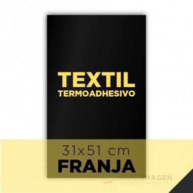 Franja de Vinilo Textil 30x50cm. - Flex / Colores disponibles Color Negro