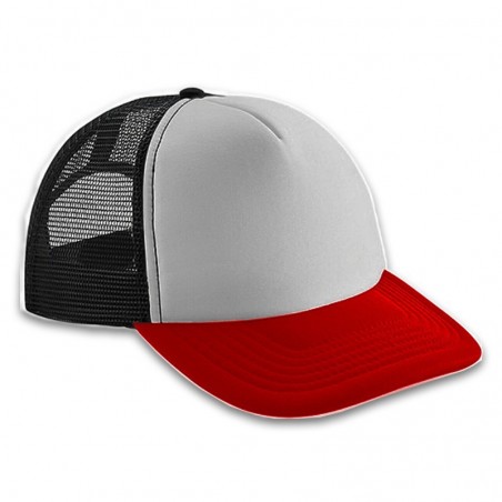 Gorra Trucker Adulto Combinada - Roja - Negra - Frente Blanco Gorra Trucker Adulto Combinada - Roja - Negra - Frente Blanco
