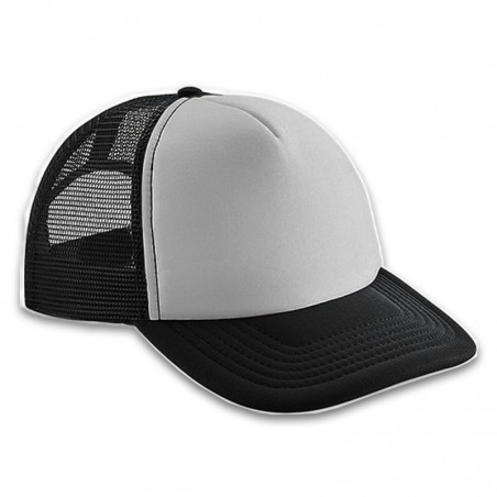 Gorra Trucker Adulto Negra - Frente Blanco Gorra Trucker Adulto Negra - Frente Blanco