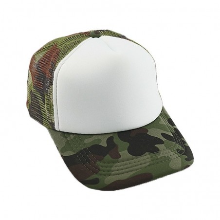 Gorra Trucker Adulto Camuflada - Frente Blanco Gorra Trucker Adulto Camuflada - Frente Blanco