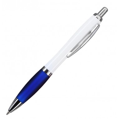 Pack de 50 Bolígrafos Plásticos Bremen Metal - Grip Azul / Tinta Azul