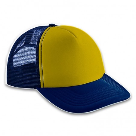 Gorra Trucker Adulto Azul - Frente Amarillo Gorra Trucker Adulto Azul - Frente Amarillo