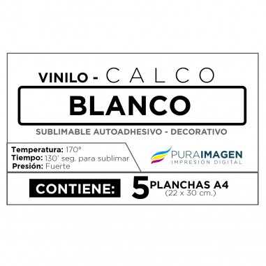 Calco Blanco Brillo - Vinilo autoadhesivo
