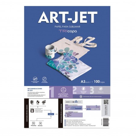 Papel para sublimar ART - JET A3 - (x100 hojas)
