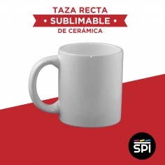 Taza recta blanca de cerámica Nacional AA / para Sublimar