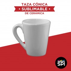 Taza cónica de cerámica Nacional AA / para Sublimar
