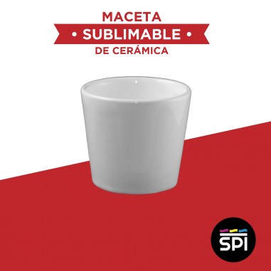 Maceta de cerámica Sublimable SPI