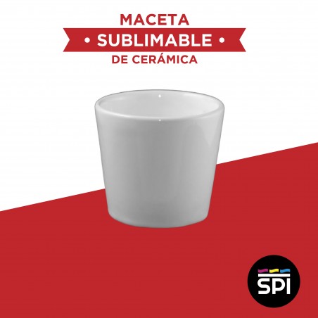Maceta de cerámica Nacional AA / para Sublimar