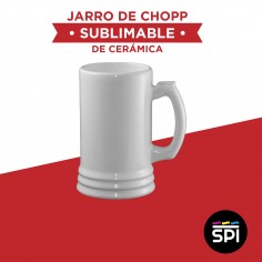 Jarro de Chopp de cerámica Nacional AA / para Sublimar
