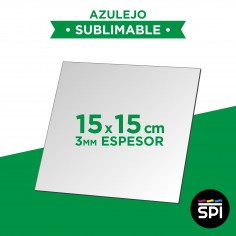 Azulejo 15x15 cm Sublimable / 3mm espesor - Cerámica SPI...
