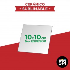Cerámico / Azulejo 10x10 cm Sublimable / 6mm espesor -...