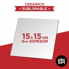 Cerámico / Azulejo 15x15 cm Sublimable / 6mm espesor -...