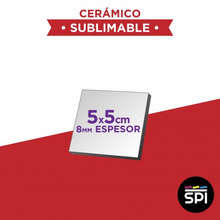 36 Cerámicos / Azulejos 5x5 cm Sublimable / 8mm espesor - Cerámica SPI