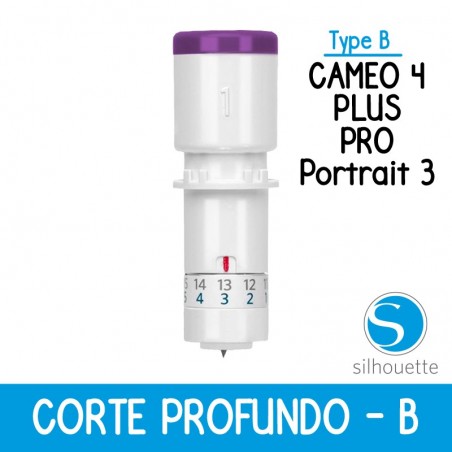 Cuchilla Corte Profundo (B) - Para plotter de corte Silhouette - Para CAMEO 4, Pro, PLUS y Portrait 3