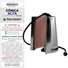 Resistencia para Taza Cónicas Grandes 16,5 cm. - Ficha...
