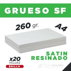 Resma de 20 Hojas Resinadas Santinadas A4 Brillo / 260gr....