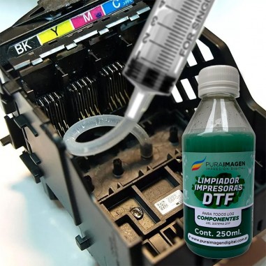 Limpiador de impresoras DTF x250ml + Jeringa