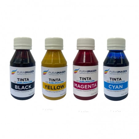 Pack de 4 Tintas de Sublimación (CMYK) x400ml - Calidad Alemana / Impresoras InkJet