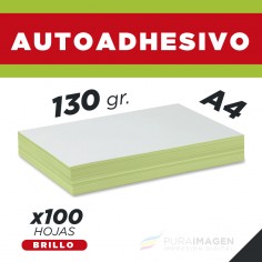 Resma de 100 Hojas Autoadhesivas A4 Brillo / 130gr. /...