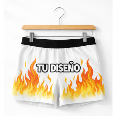 Boxer de adulto blanco 100% poliester con...