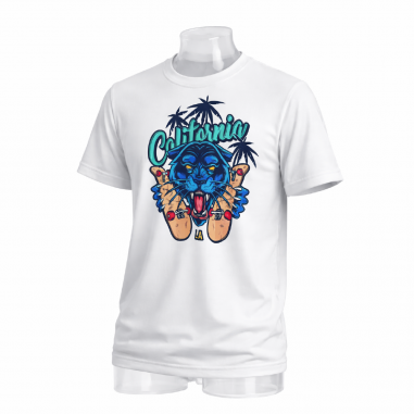Remera blanca 100% poliester de Adulto unisex -...