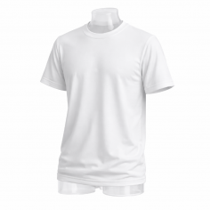 Remera blanca 100% poliester de Adulto unisex - Mangas...