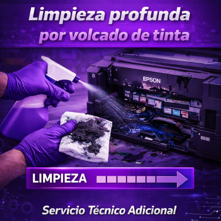 Limpieza profunda por volcado de tinta - Servicio técnico Adicional