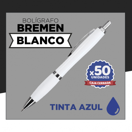 Bolígrafo Plástico Bremen - Pack x50 unidades
