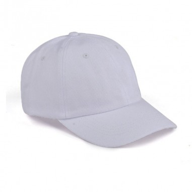 Gorra de tela blanca